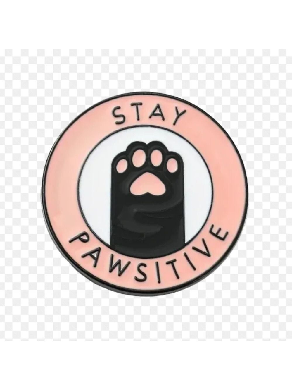 2/$10 Stay Pawsitive Cat Enamel Pin
